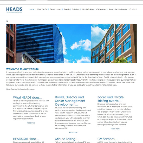Heads - Website Design